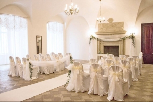 Fireplace hall - weddings at the castle